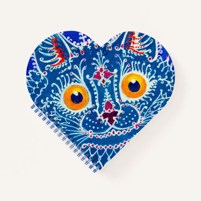 Carnet Chat gothique bleu (Devant)