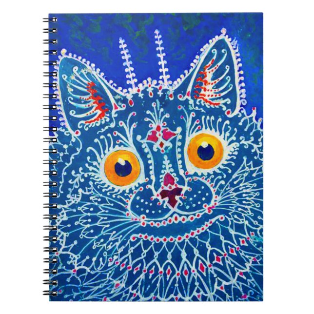 Carnet Chat gothique bleu (Devant)