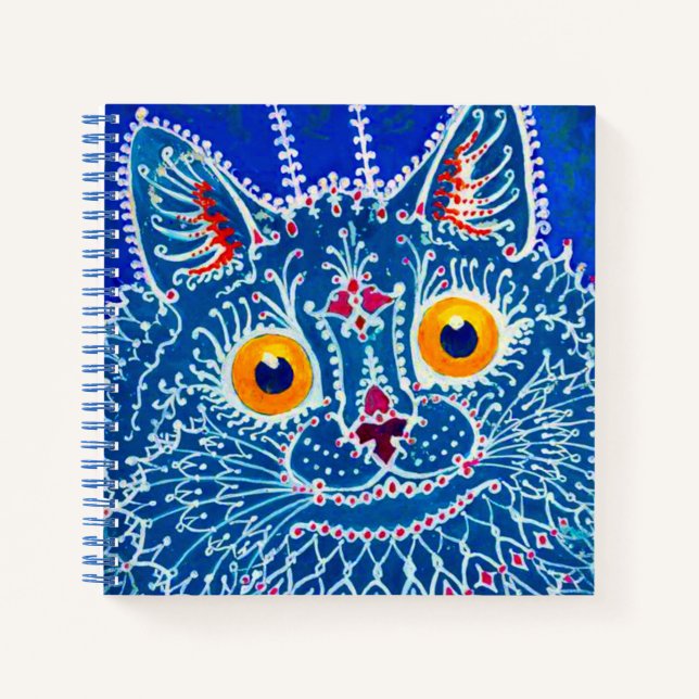 Carnet Chat gothique bleu (Devant)