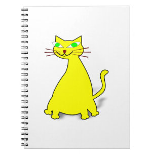 Carnet Chat gras jaune