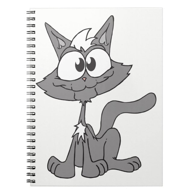 Carnet Chat gris (Devant)
