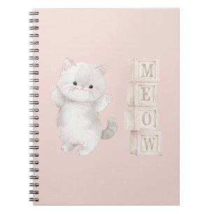Carnet Chat Gris Clair Miaou