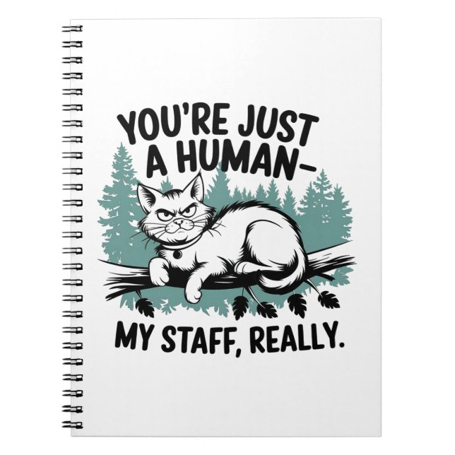 Carnet Chat Grumpy - 'Vous êtes juste un humain, mon pers (Devant)