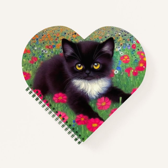 Carnet Chat Gustav Klimt Tuxedo (Devant)