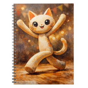 Carnet Chat Heureux Danseur Art Fantaisiste