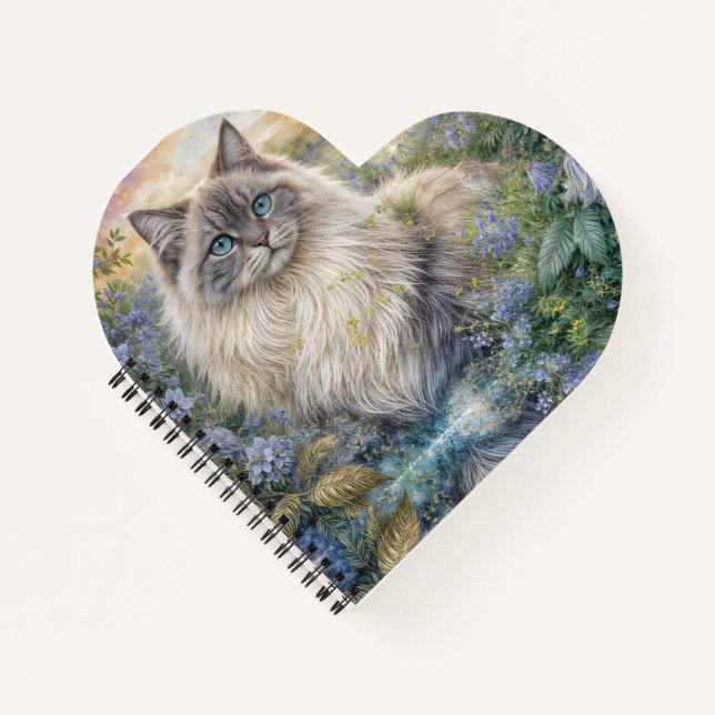 Carnet Chat himalayen dans le jardin  (Devant)