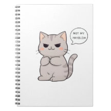 Chat imperturbable "Pas Mon Problème" Design Amusa