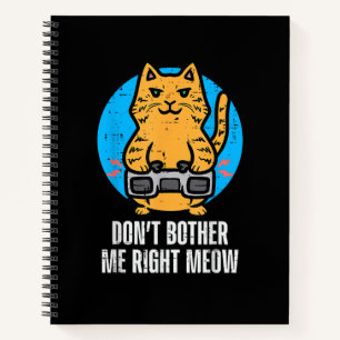 Carnet Chat Joueur Ne Me Dérange Pas Miaou Drôle De Jeux
