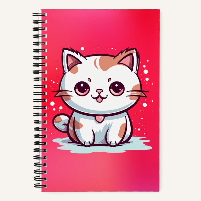 Carnet Chat Mignon de Style Kawaii Clipart (Recto)