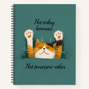 Carnet Chat mignon drôle qui fait la sieste