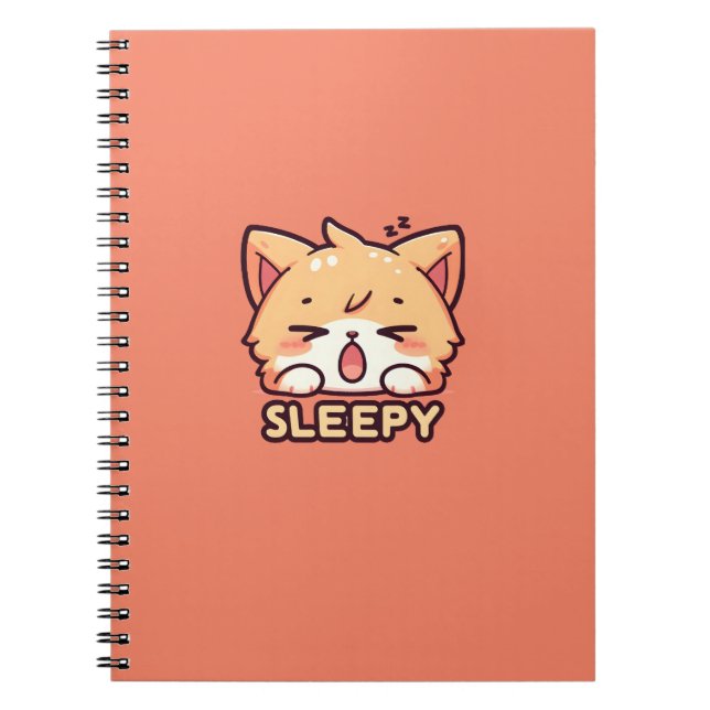 Carnet Chat mignon, endormi (Devant)