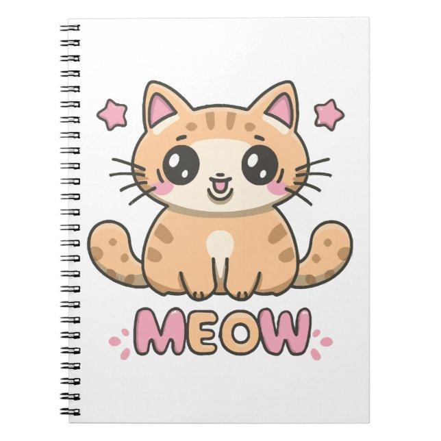Carnet chat mignon miaou (Devant)