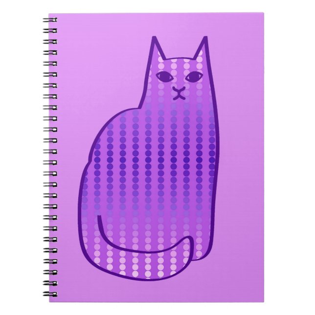 Carnet Chat moderne du milieu du siècle, orchidée et viol (Devant)