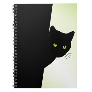Carnet Chat noir à oreille verte