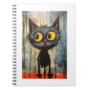 Carnet Chat noir aux yeux jaunes