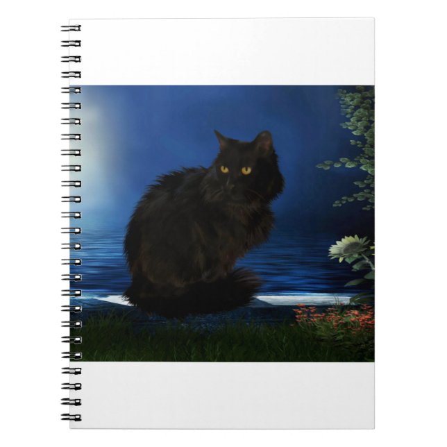 Carnet Chat noir chat animal domestique noir (Devant)