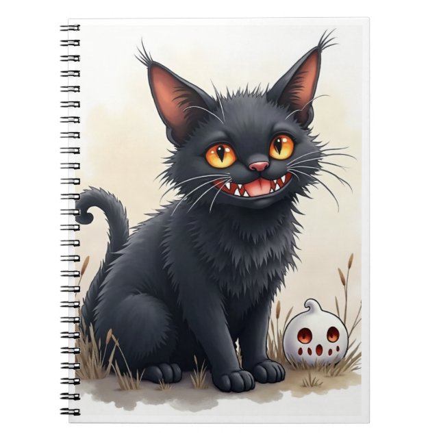Carnet Chat Noir Effrayant (Devant)