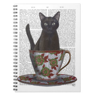 Carnet Chat noir en Teacup