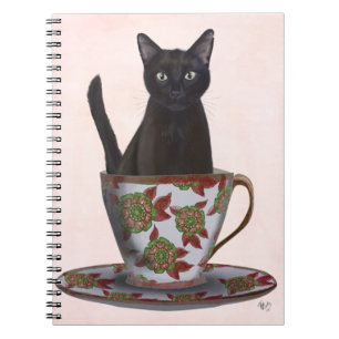Carnet Chat noir en Teacup
