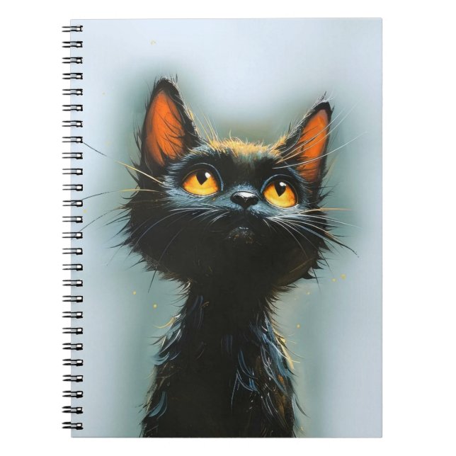 Carnet Chat noir enchanté (Devant)
