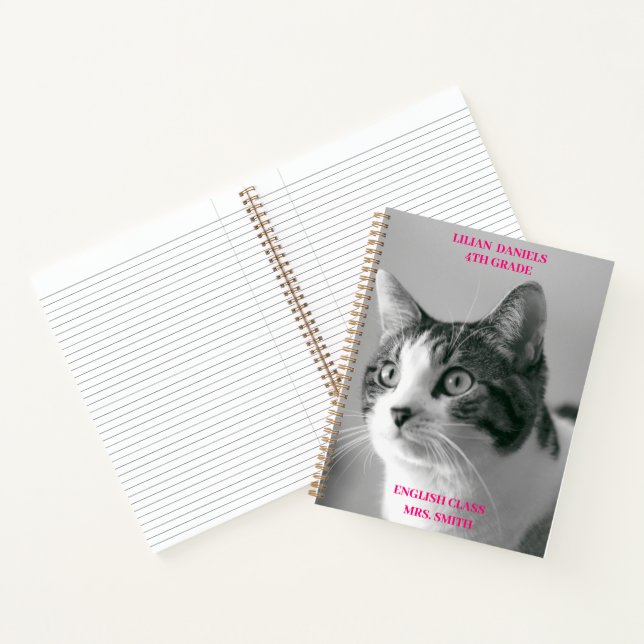 Carnet Chat noir et blanc  (Intérieur)
