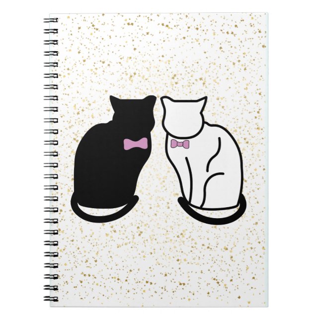 Carnet Chat noir et blanc (Devant)