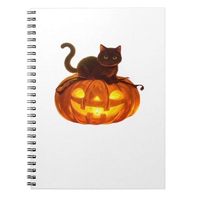 Carnet Chat noir et Citrouille - Halloween magique Éffray (Devant)