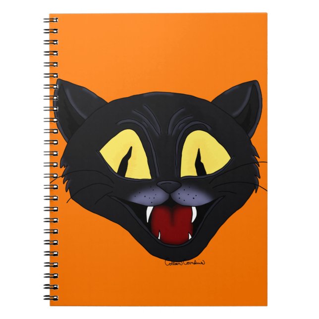 Carnet Chat noir Halloween (Devant)