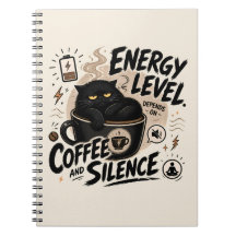 Carnet Chat Noir Introverti Drôle