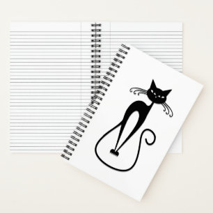 Carnet Chat noir maigre fantaisiste
