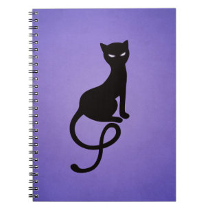 Carnet Chat noir mauvais aimable pourpre