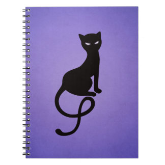 Carnet Chat noir mauvais aimable pourpre