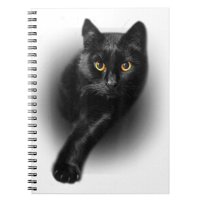 Carnet Chat noir Yellow Eyes Chats (Devant)