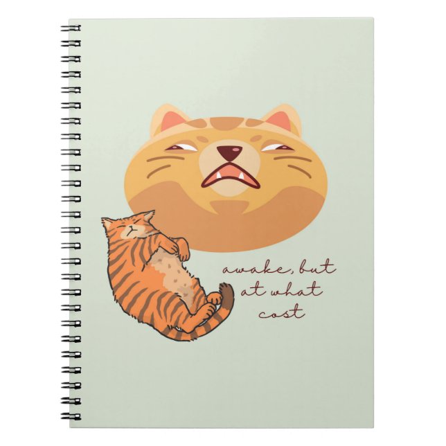 Carnet Chat orange fatigué (Devant)