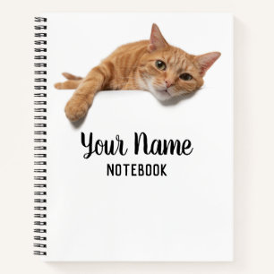 Carnet Chat Orange Posé Vers Le Bas