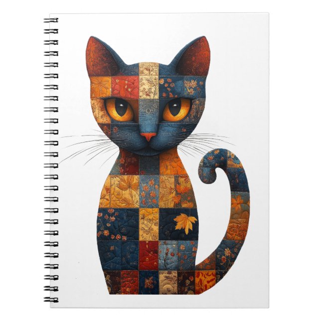 Carnet Chat Patchwork (Devant)