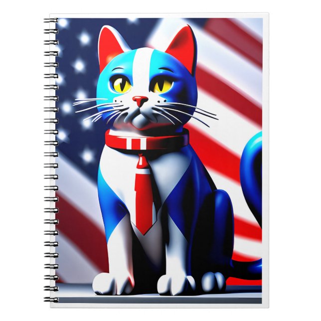 Carnet Chat patriotique (Devant)
