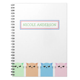 Carnet Chat personnalisé mignon