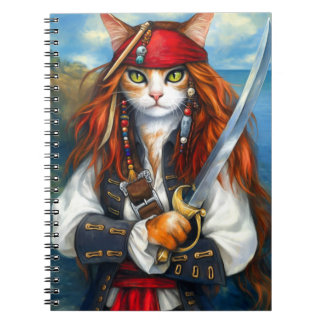 Carnet Chat pirate de Swashbuckler | Imaginaire Caractère