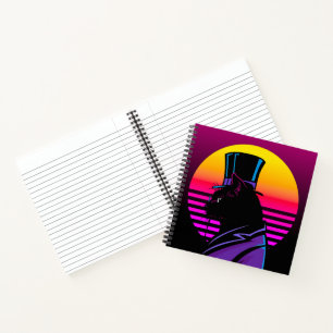 Carnet Chat portant un Tuxedo et une oeuvre d'art Casquet