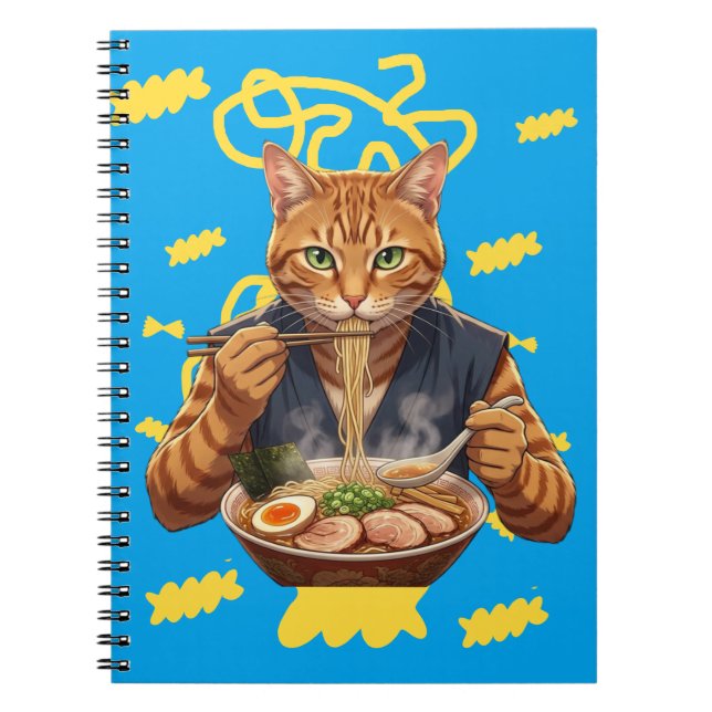 Carnet Chat Ramen Kawaii – Art Pop Japonais (Devant)