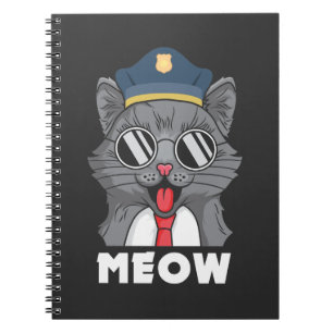 Carnet Chat shérif de l'officier de police de Meow Amour