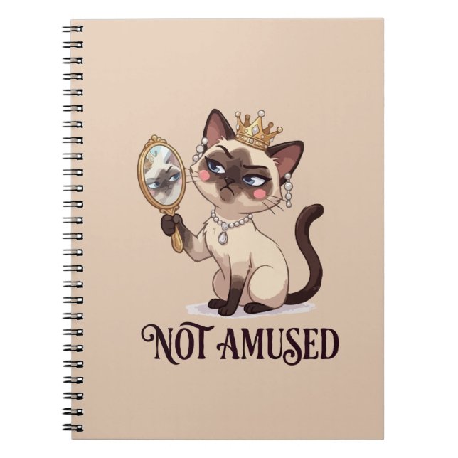 Carnet Chat siamois royal non amusé (Devant)