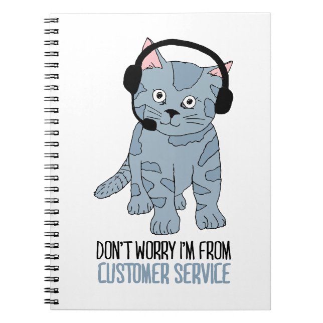 Carnet Chat souriant amusant Soutien à la clientèle Epic  (Devant)