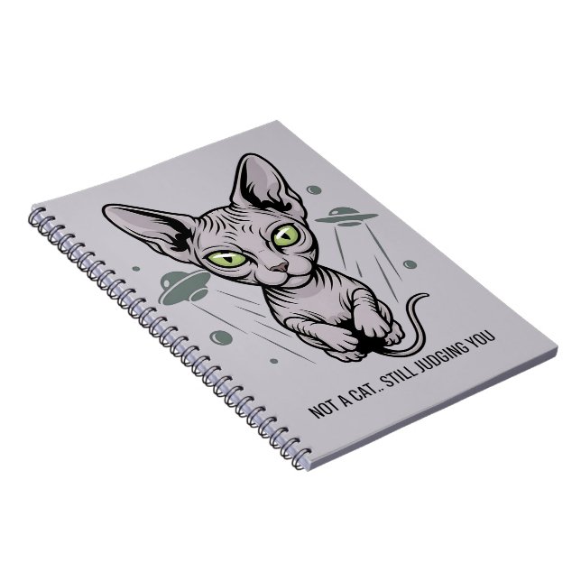 Carnet Chat Sphynx Judicieux dans l'Art Spatial (Côté Droit)