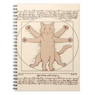 Carnet Chat vitruvien Conception de chats mignons