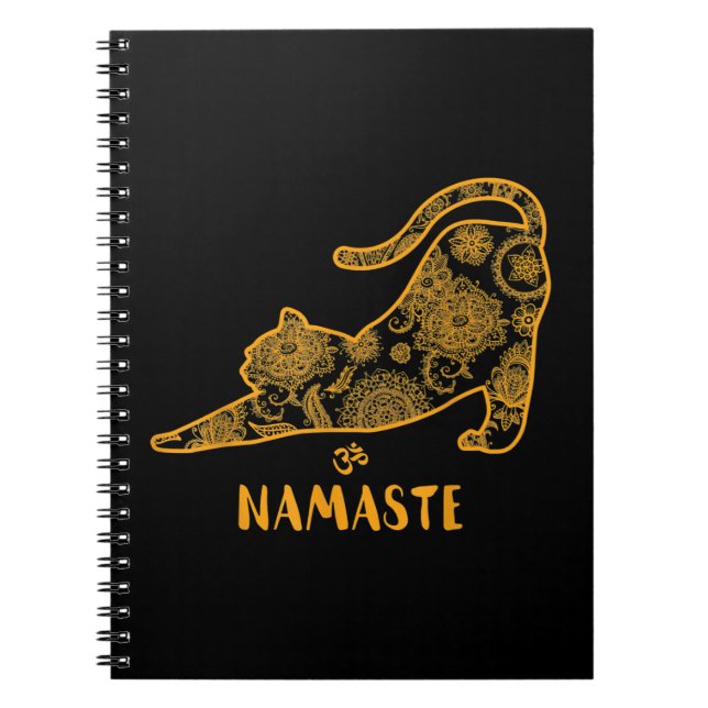 Carnet Chat Yoga Namaste OM - Funny Yoga T-shirt cadeau (Devant)