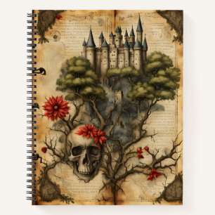 Carnet Château avec crâne