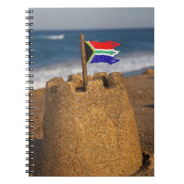 Carnet Château De Sable Avec Drapeau Sud-Africain, Umhlan (Devant)