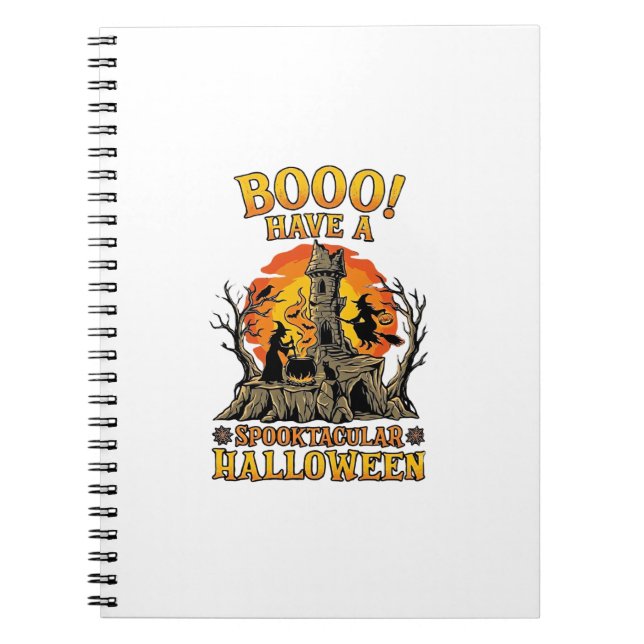 Carnet Château de sorcière de Halloween Spooktacular Booo (Devant)